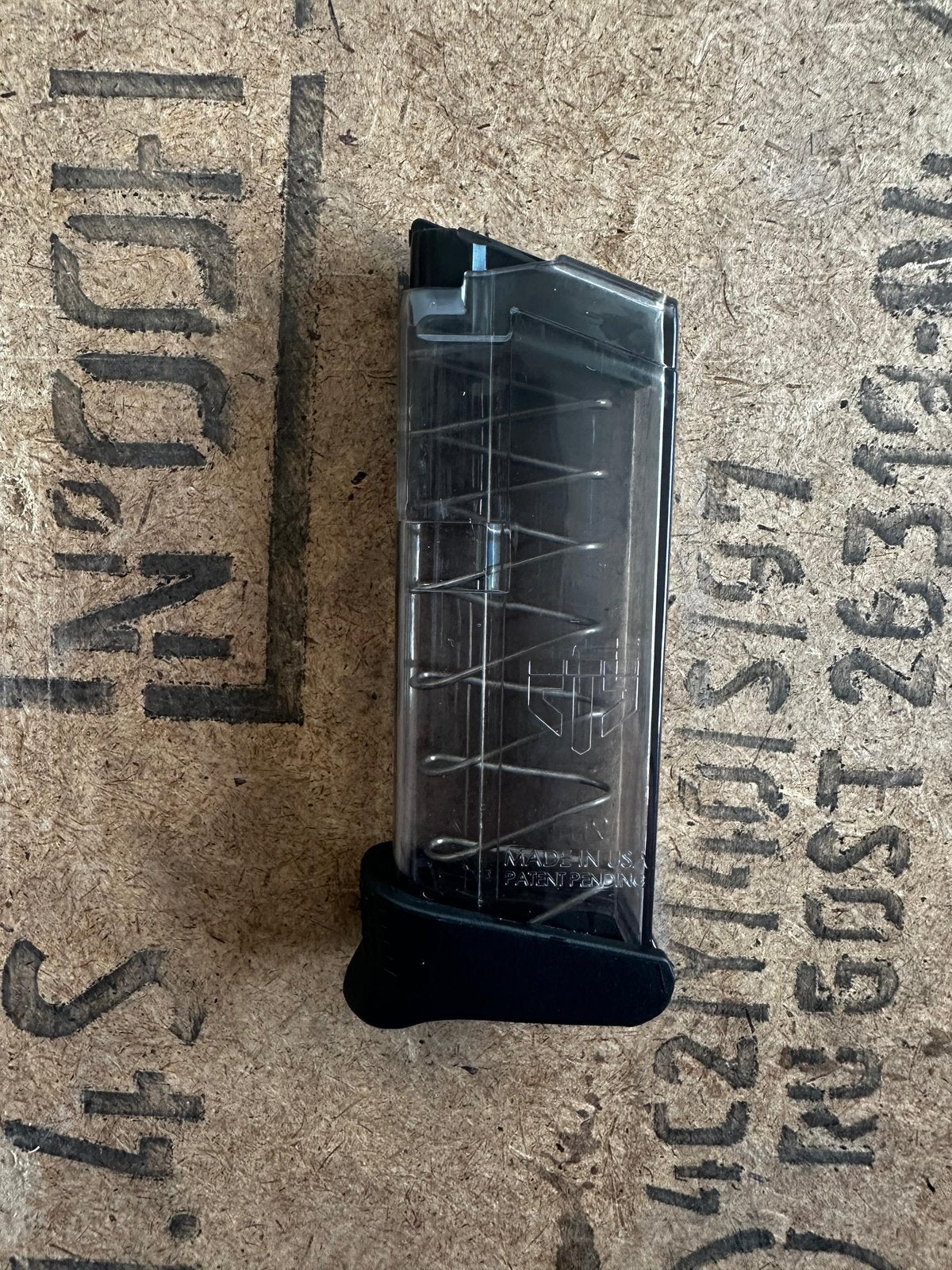 Glock 43 şeffaf yaylı 9mm 6 kapasiteli şarjör